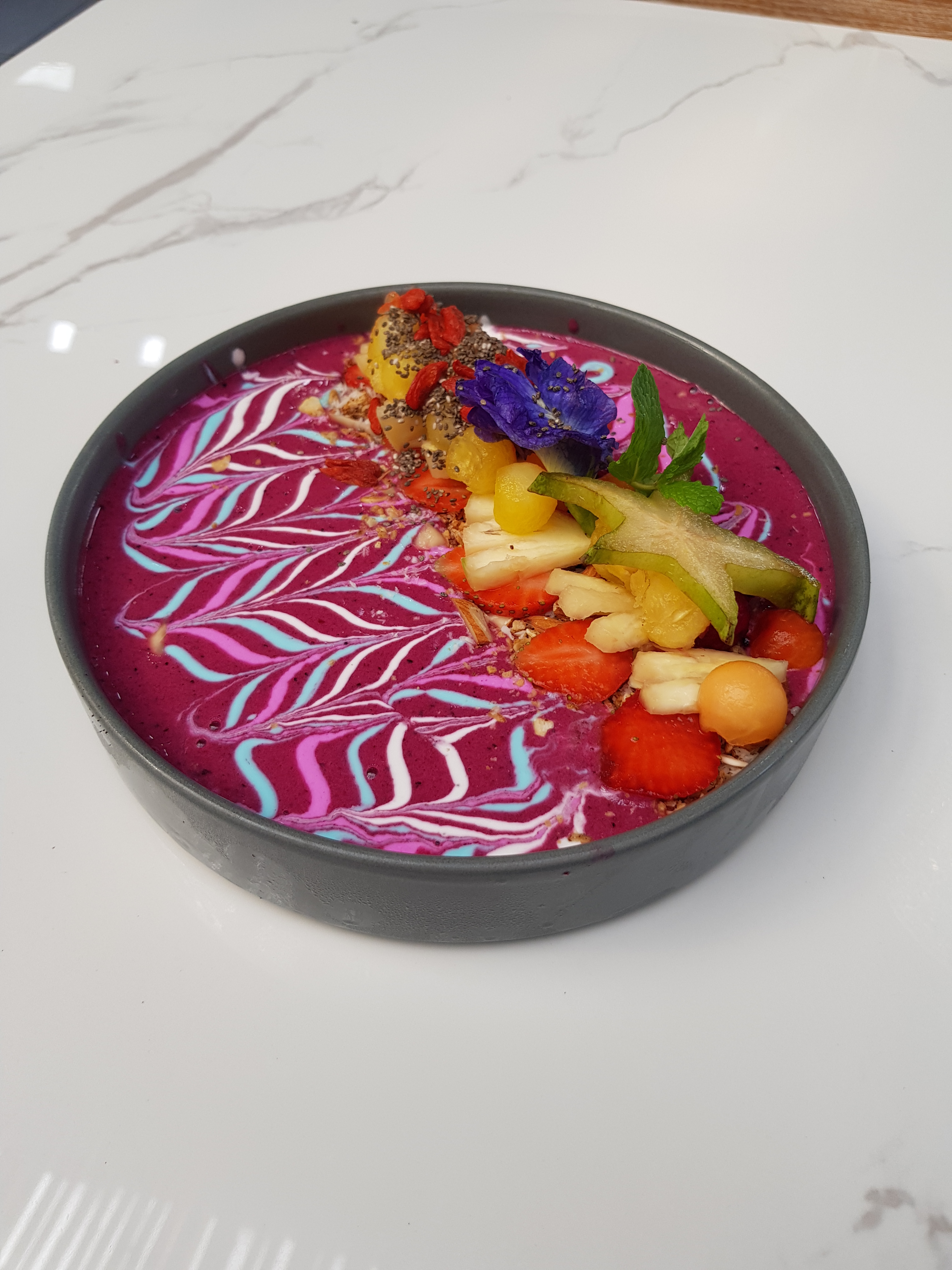 Healthy Bowl in Ubud when backpacking in Bali