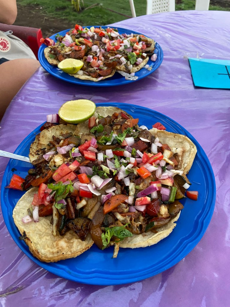 Traditional Guatemalan tacos served with fresh salsa, a favorite among digital nomads in Guatemala.