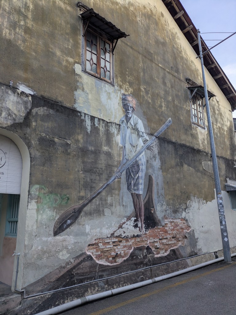 Digital Nomad Malaysia enjoying murals in the old Town of George Town