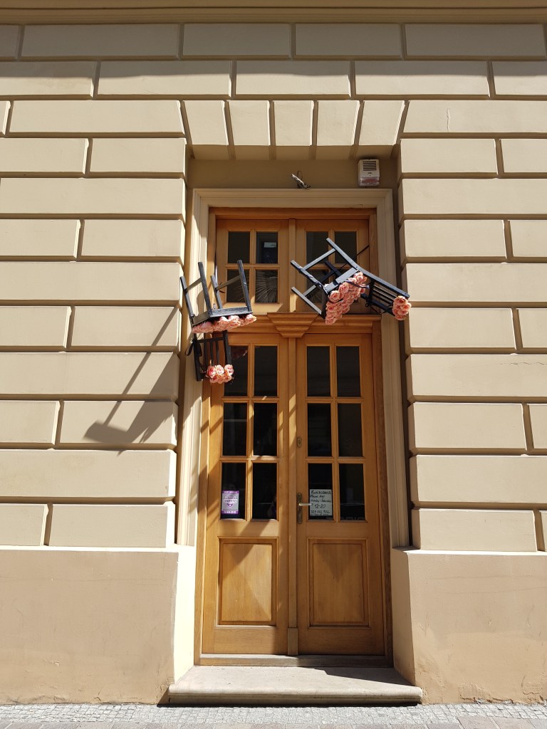 Entrance to a coworking-friendly hostel  in central Kraków for digital nomads