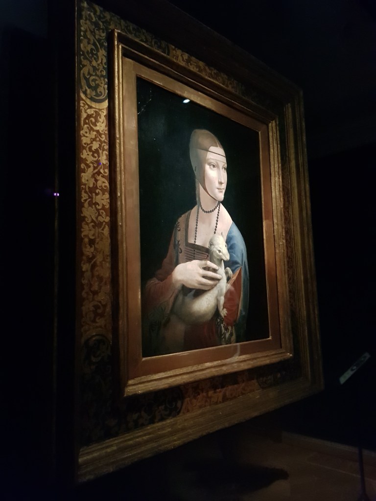Lady with an Ermine painting at the Czartoryski Museum in Kraków for digitla nomads